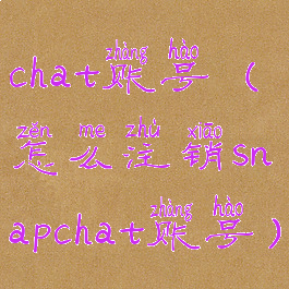 chat账号(怎么注销snapchat账号)