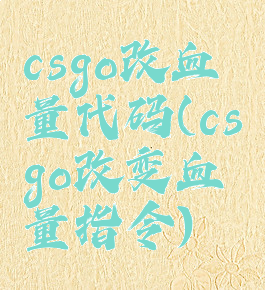 csgo改血量代码(csgo改变血量指令)