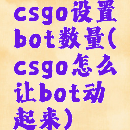 csgo设置bot数量(csgo怎么让bot动起来)