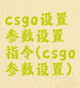 csgo设置参数设置指令(csgo参数设置)