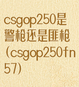 csgop250是警枪还是匪枪(csgop250fn57)