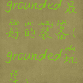 grounded最好的装备(grounded玩法)