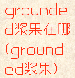 grounded浆果在哪(grounded浆果)