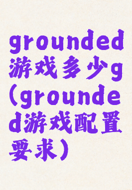 grounded游戏多少g(grounded游戏配置要求)