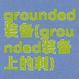 grounded装备(grounded装备上的刺)