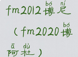 fm2012博尼(fm2020博阿杜)