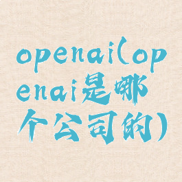 openai(openai是哪个公司的)