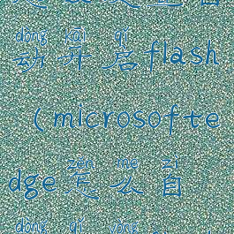 microsoftedge怎么设置自动开启flash(microsoftedge怎么自动启用flash)