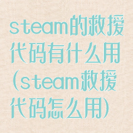 steam的救援代码有什么用(steam救援代码怎么用)