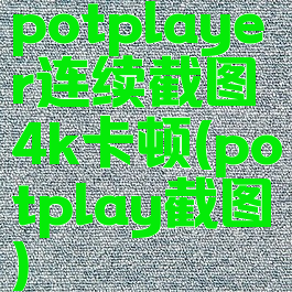 potplayer连续截图4k卡顿(potplay截图)