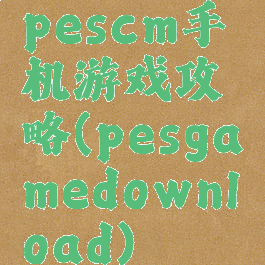 pescm手机游戏攻略(pesgamedownload)