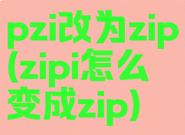 pzi改为zip(zipi怎么变成zip)