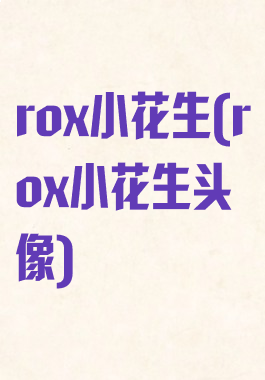 rox小花生(rox小花生头像)