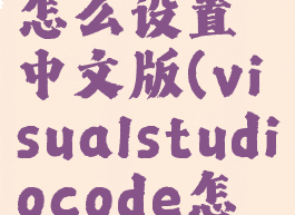 visualstudiocode怎么设置中文版(visualstudiocode怎么设置中文)